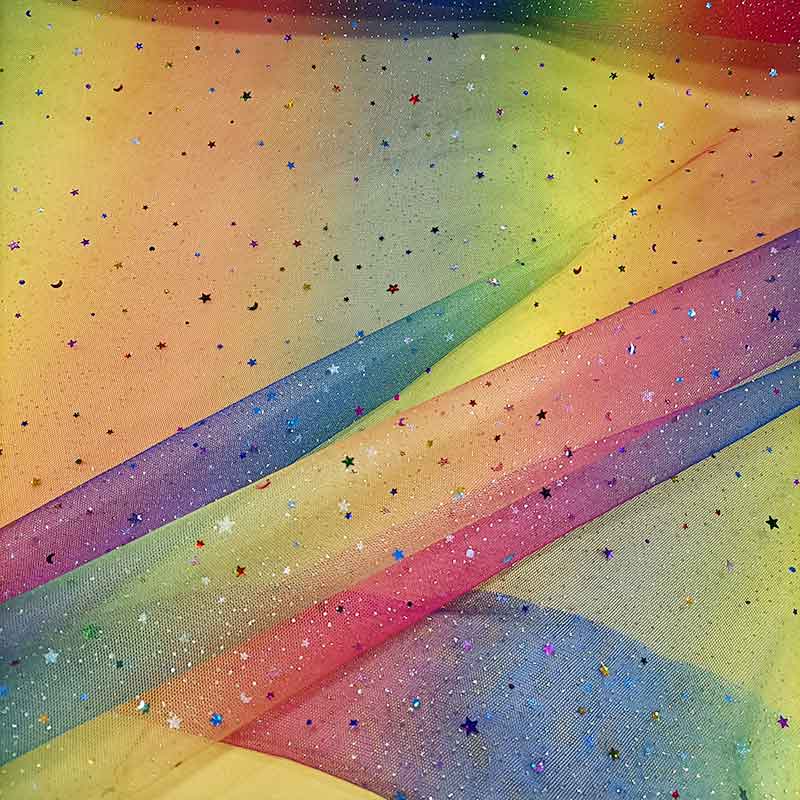Registro pacífico gemelo Tul fantasia multicolor arcoiris - Trapo's - Telas y tejidos
