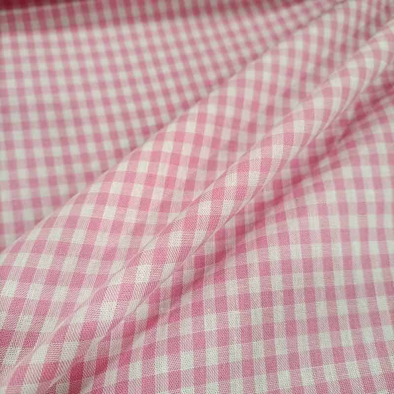 Tela cuadros vichy rosa bebé 10mm algodón - Trapo's - Telas y tejidos